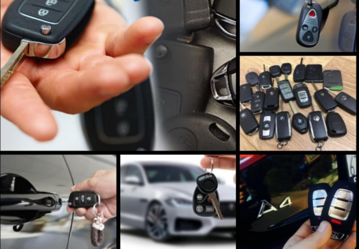 Selection of car and van keys, remotes and fobs